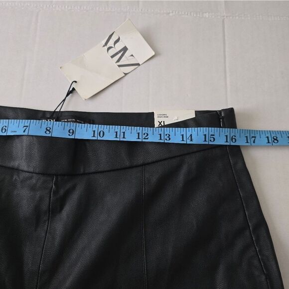 NWT Zara High Rise Faux Leather Leggings Size XL - Picture 12 of 13